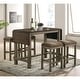 preview thumbnail 3 of 2, Tozos Farmhouse Chestnut Padded Counter Height Stool (Set of 2) by Furniture of America