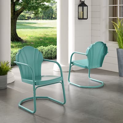 Crosley Tulip 2Pc Outdoor Metal Armchair Set - 24.5"W x 20.5"D x 32.88"H