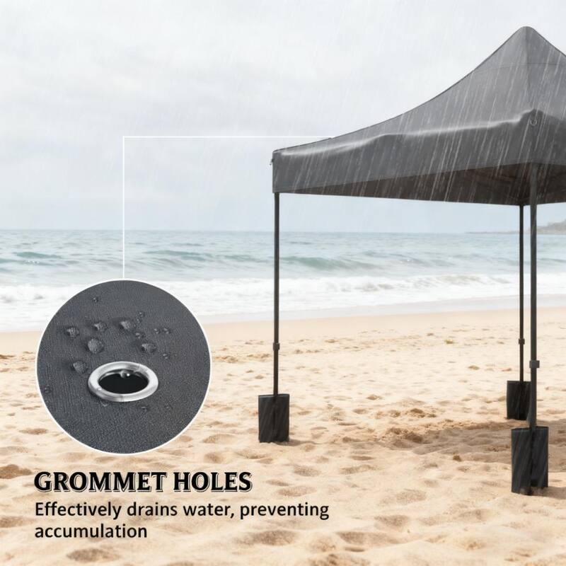 GDFStudio - Outdoor 10'x10' Easy Setup Pop Up Canopy Replacement Top with 4 Sand Bags & UPF50+ Oxford Fabric