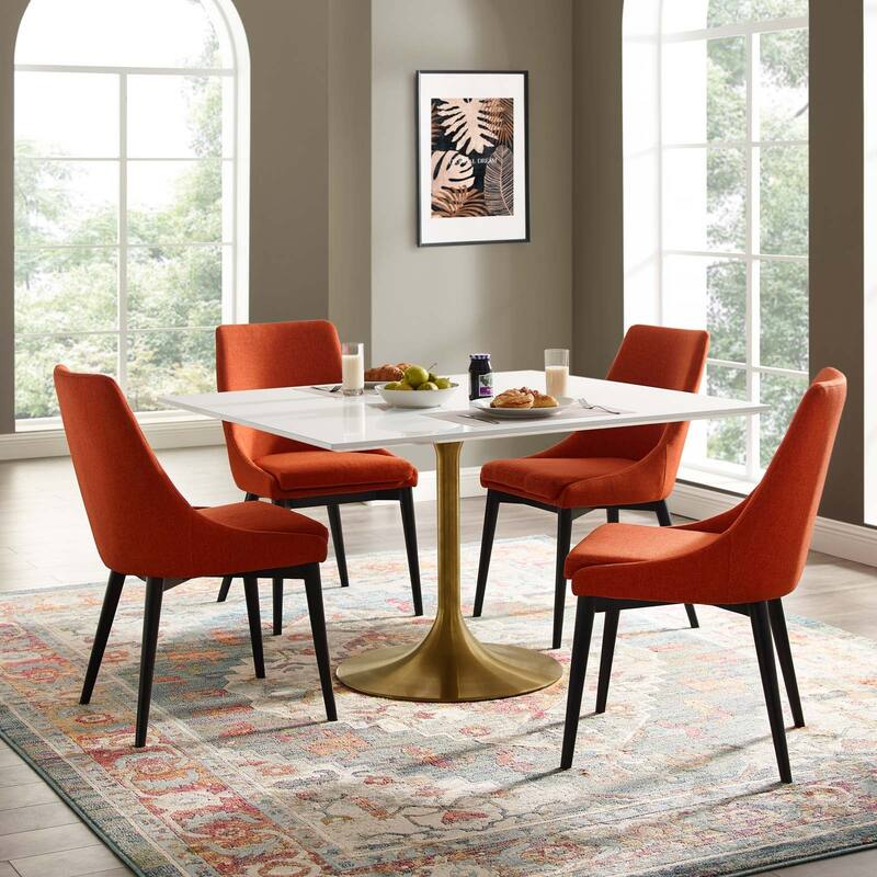 47" Square Wood Top Dining Table