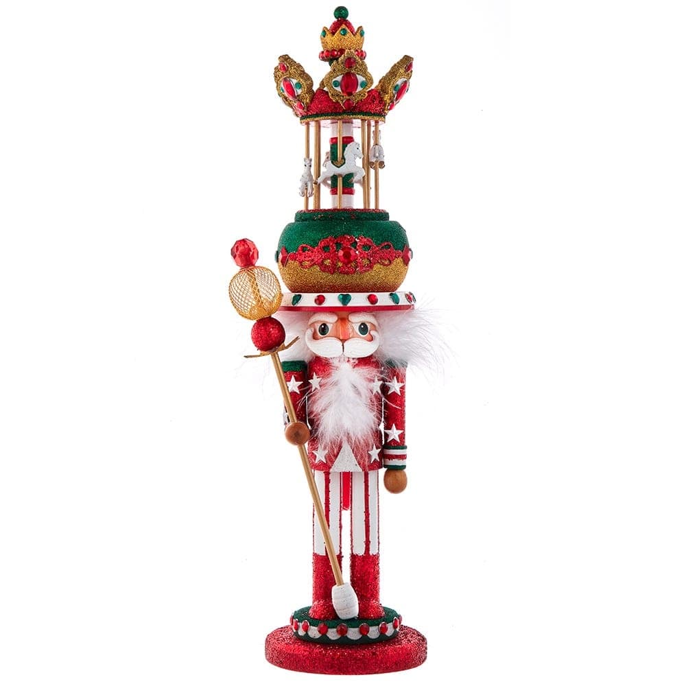 Kurt Adler 18-Inch Carousel Hat Musical Nutcracker - Red
