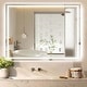 preview thumbnail 7 of 52, LED Bathroom Vanity Mirror Wall Mounted with Double Light Strip, 3-Color Dimmable, Anti-Fog, HD Tempered Glass, UL-Listed, ETL