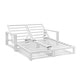 preview thumbnail 63 of 62, Benton Modern Aluminum Lounge Outdoor Double Chaise with Cushion - N/A