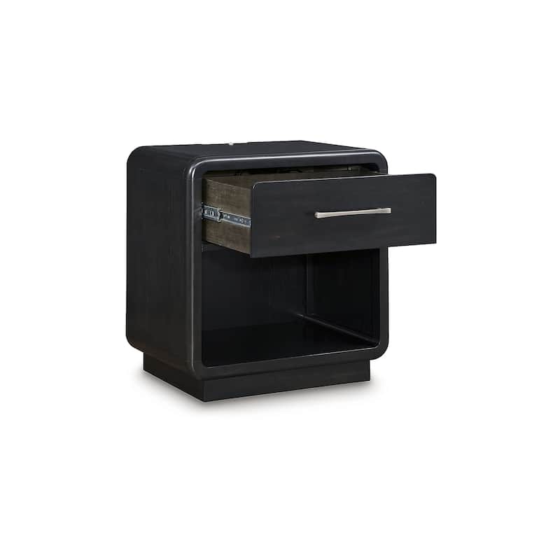 Signature Design by Ashley Rowanbeck Black Nightstand