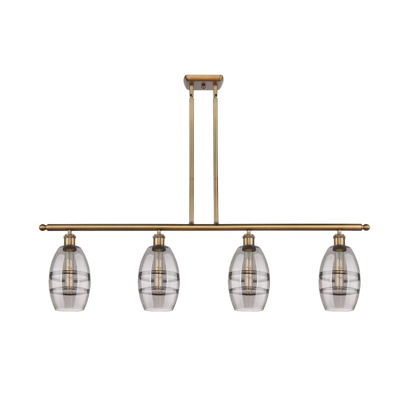Innovations Lighting 516-4I-9-48 Vaz Linear Vaz 4 Light 48" Wide - Brushed Brass / Smoked