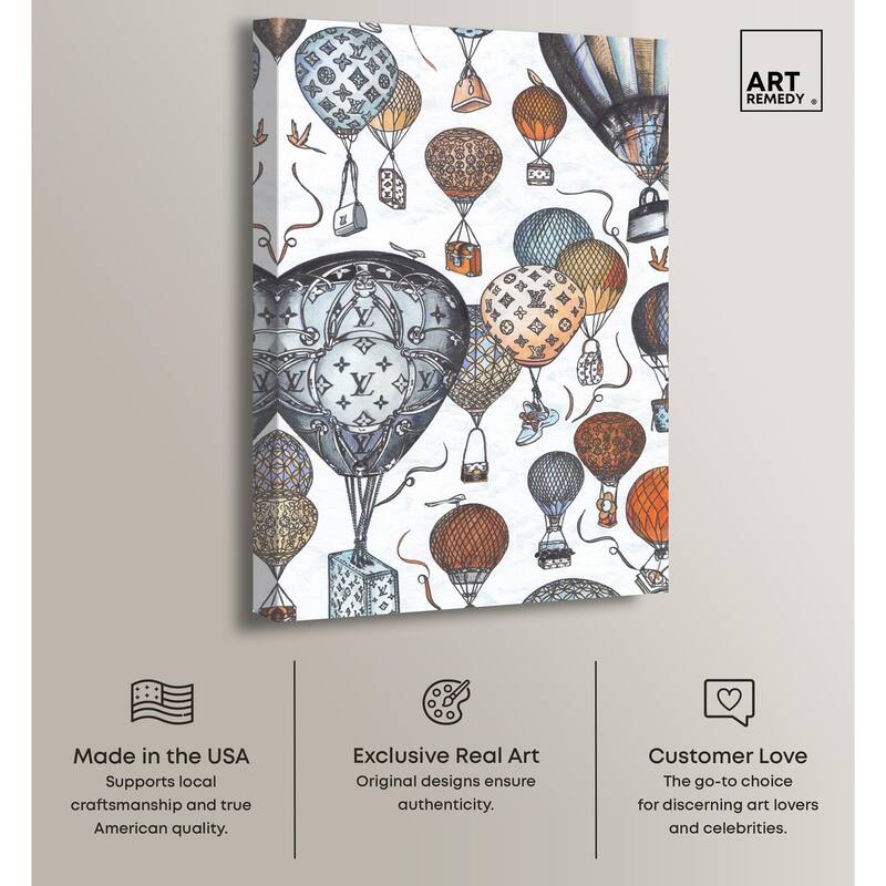 Doll Memories - Fashion Balloons Canvas by Art Remedy, Gallery Wrapped
