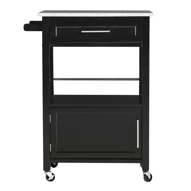 Elaine Mobile Kitchen Cart with Granite Top