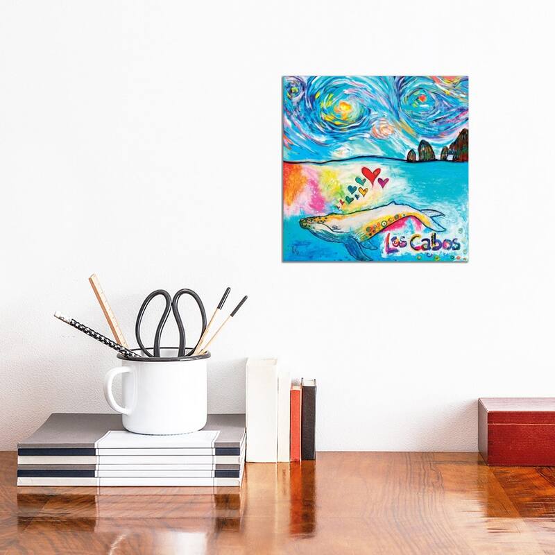 iCanvas "Los Cabos Whale" by Ivan Guaderrama Canvas Print - 12x12x1.5