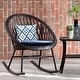 preview thumbnail 29 of 30, OVIOS 3-piece Patio Rocking Chair Bistro Set with Glass Coffee Table