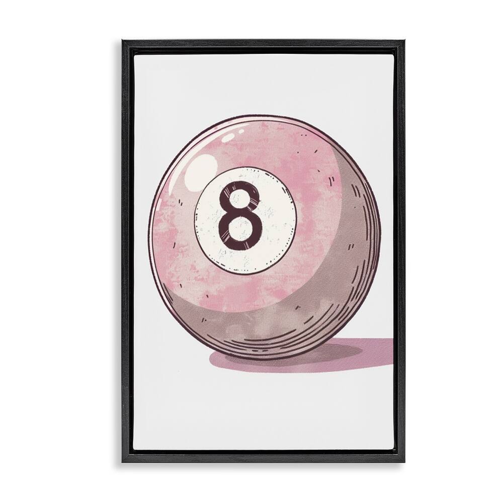 Stupell Pastel Eight Ball Framed Floater Canvas Wall Art Design By LSR Design Studio