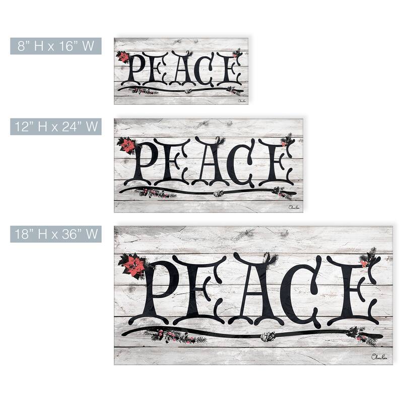 Ready2HangArt 'Peace' Holiday Canvas Wall Art by Olivia Rose