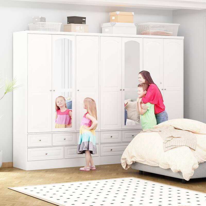 Tranquil Vista Dual Wardrobe Classic Storage Modular Cloest Armoires