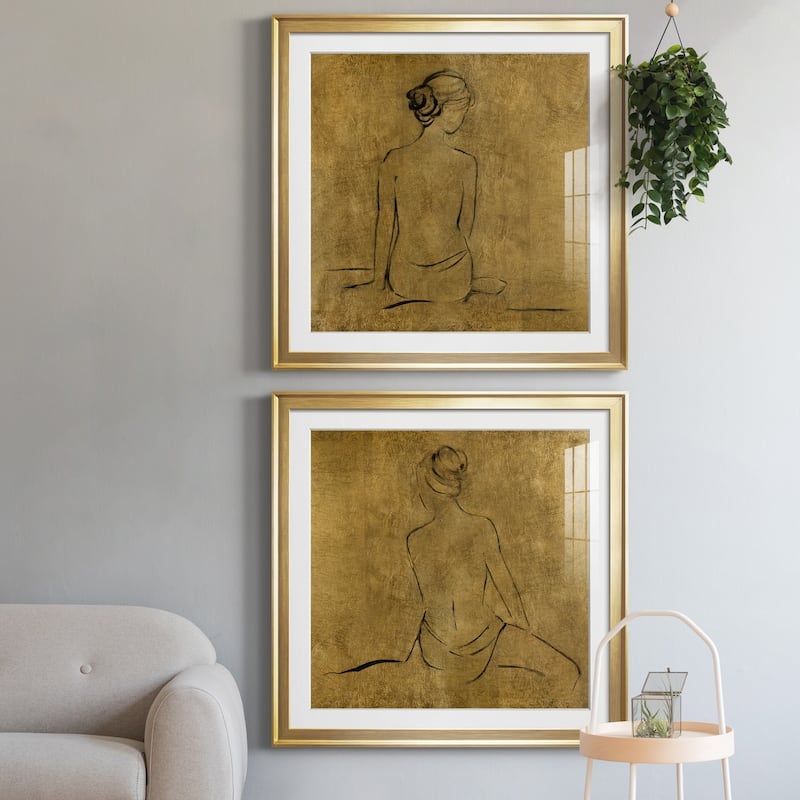 Golden Bather I Premium Framed Print - Ready to Hang