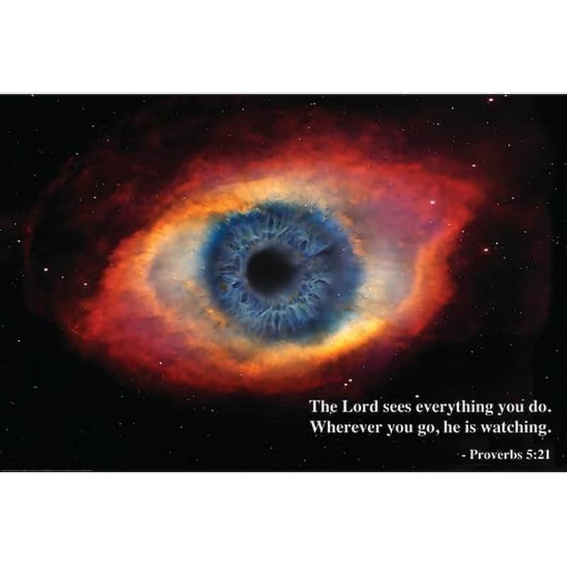 The Lord See's Everything Eye Art Poster - 24 x 36 Inch