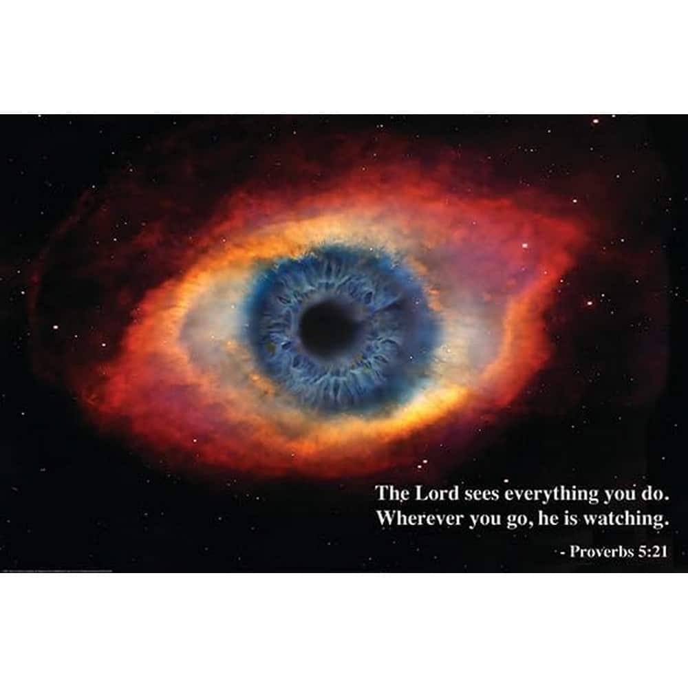 The Lord See's Everything Eye Art Poster - 24 x 36 Inch