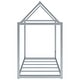 preview thumbnail 7 of 7, Twin Size House Shape Metal Platform Bed, Silver
