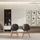 Option Black Chairs and Dark Wood Legs