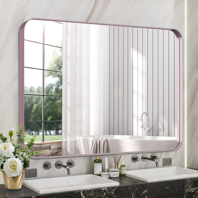 Rectangle Bathroom Mirror for Vanity Wall Mounted Vertical Horizontal Makeup Mirror