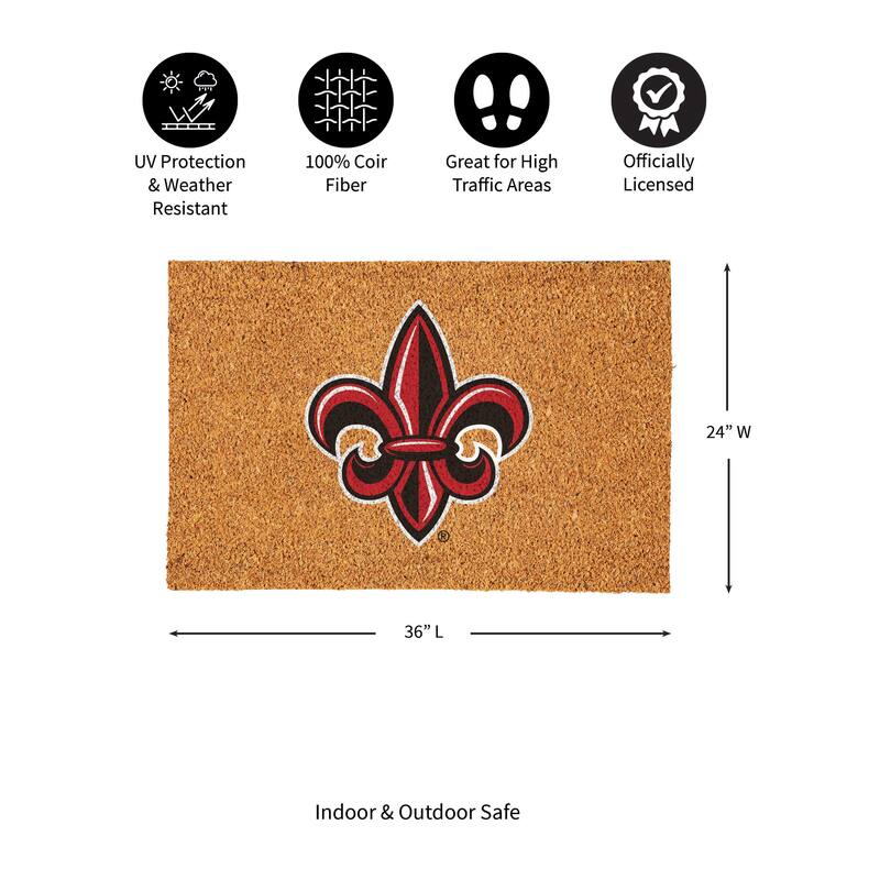 University of Louisiana-Lafayette Full Color Indoor/Outdoor Coir Mat