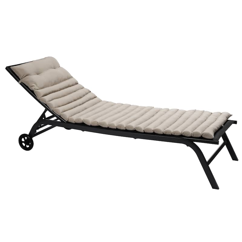GDFStudio Arth Outdoor Chaise Lounge Cushion (Set of 2),ONLY CUSHIONS