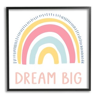 Stupell Pastel Dream Big Rainbow Framed Giclee Art Design by LSR Design ...