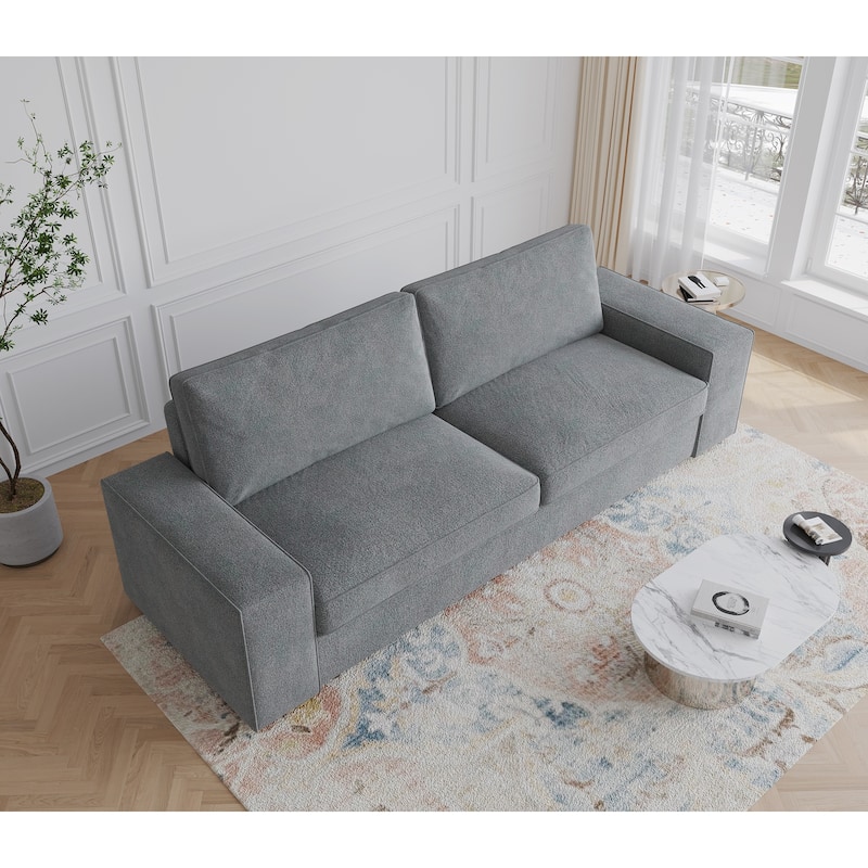 80" Linen 3-Seat Sofa Living Room Loveseat
