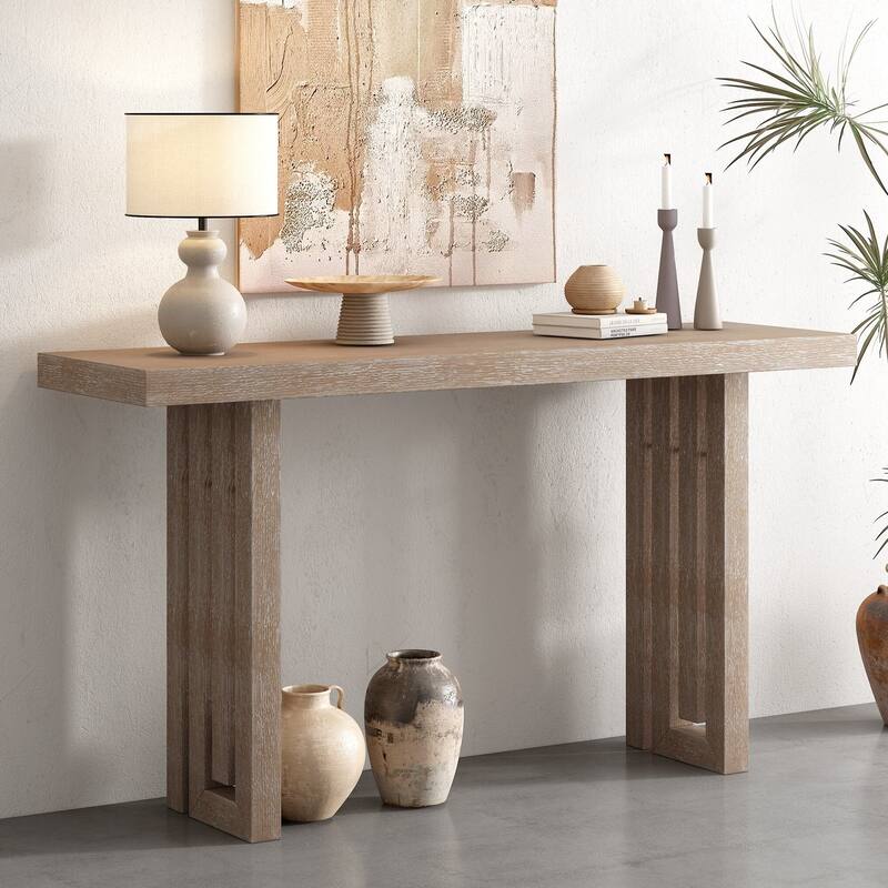 Console Table with Distinctive Side Shapes, Suitable for Entryway, Hallway, Living Room, Foyer, Corridor