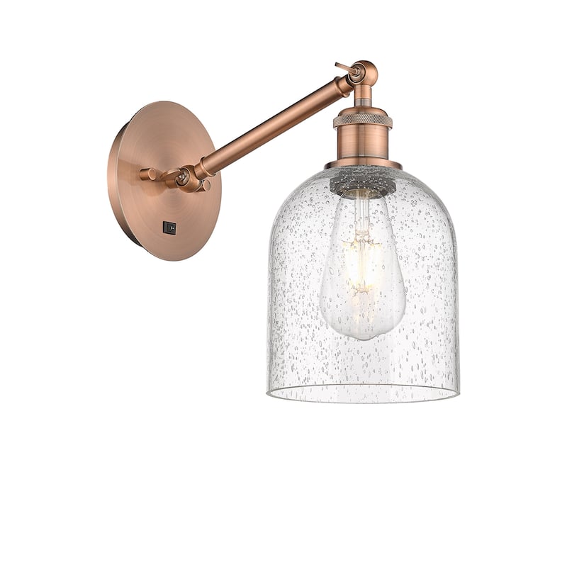 Innovations Lighting 317-1W-10-6 Bella Sconce Bella 10" Tall Wall - Antique Copper / Seedy