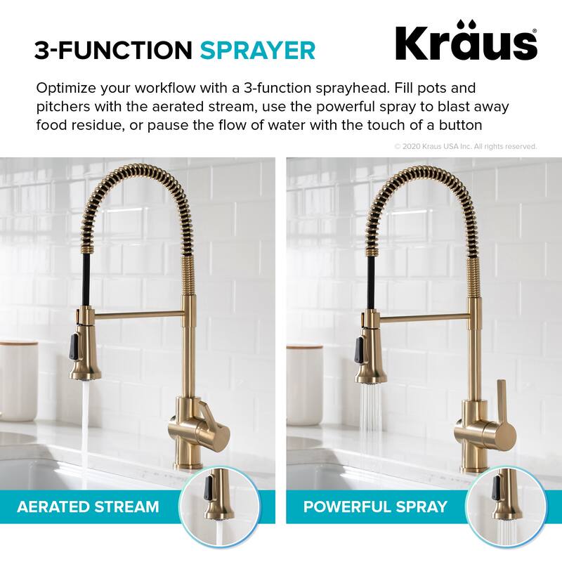 Kraus Britt 1.8 GPM Single Hole Faucet - Includes Soap Dispenser, and