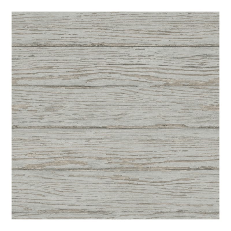 Chesapeake Rehoboth Grey Distressed Wood Wallpaper - 20.5 x 396 x 0.025