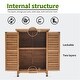 preview thumbnail 40 of 43, Mcombo Outdoor Wood Storage Cabinet, Small Size Garden Wooden Tool Shed with Double doors, Outside Tools Cabinet 0985CR
