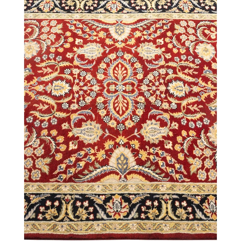 Overton Hand Knotted Wool Vintage Inspired Traditional Mogul Red Area Rug - Scatter