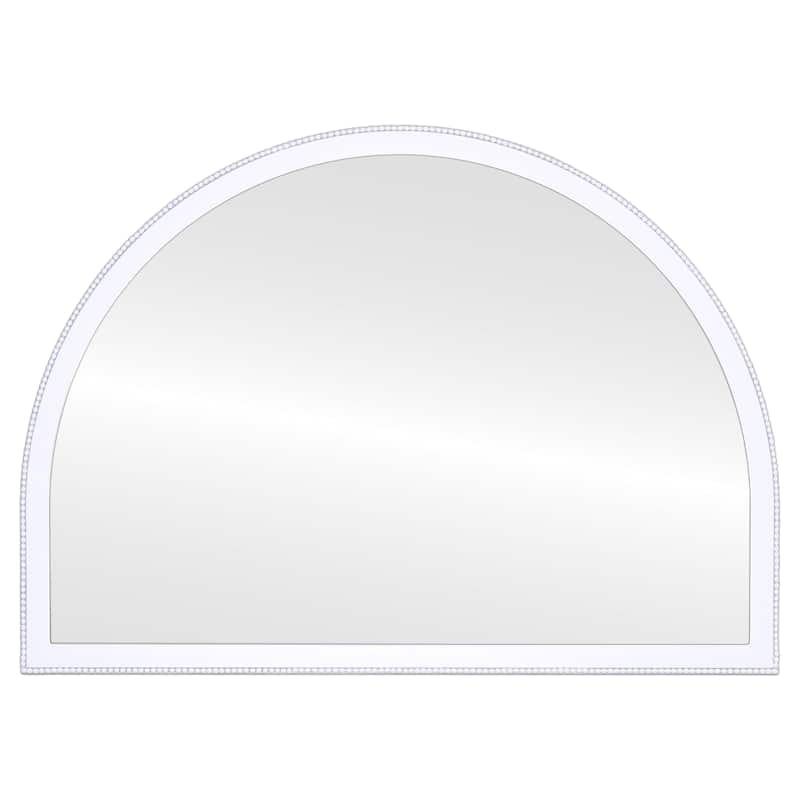 Van Buren Framed Mantel Mirror - Crescent Cathedral - 38.4x27.4 - White