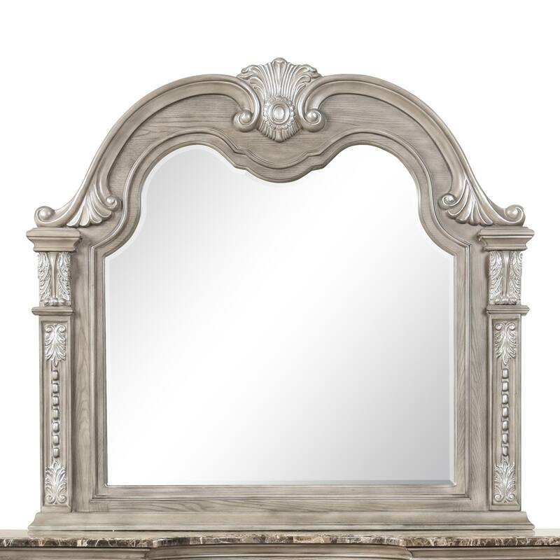 Glory Furniture Lucca G09105-M Shaped Mirror Gray - Grey