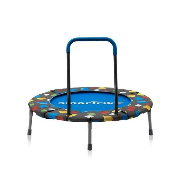2in1 36inch Indoor Folding Trampoline with Handlebar Bed Bath