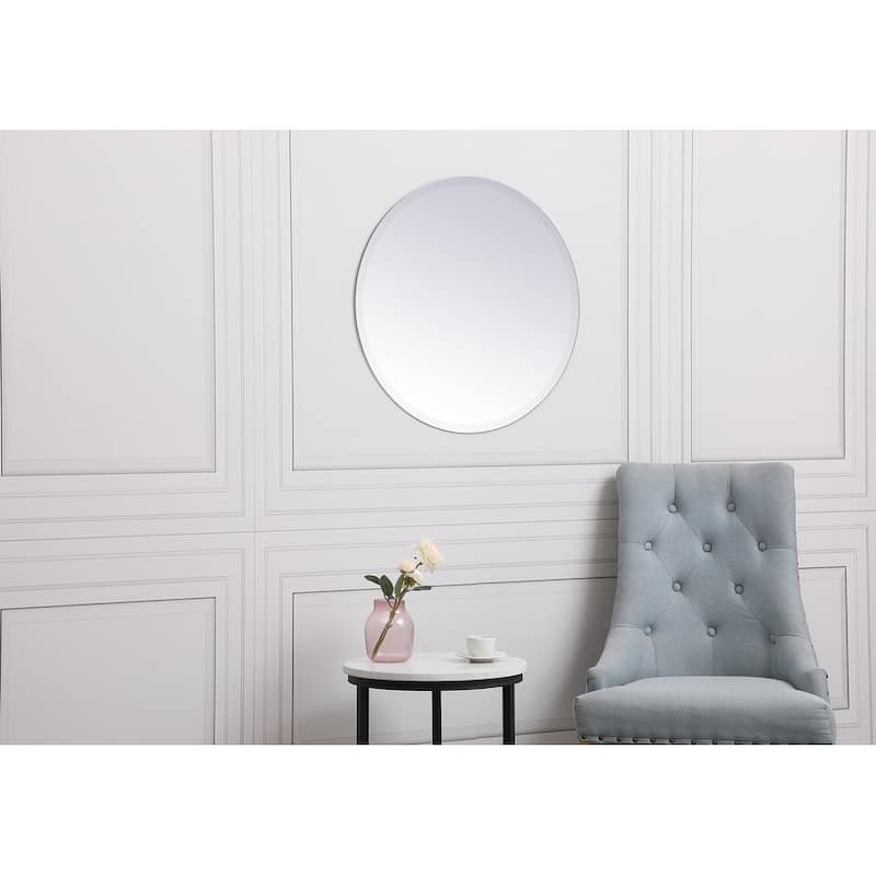 Modern 32 in. Contemporary Mirror in Clear