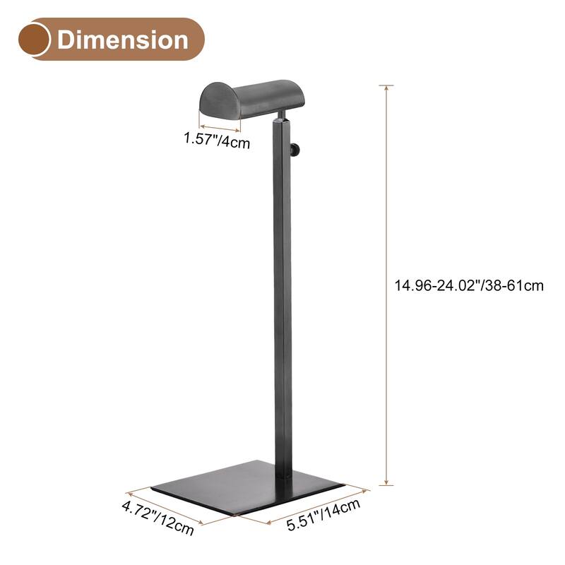 Purse Display Stand, 2Pcs - Stainless Steel Purse Hanger, Adjustable - Black