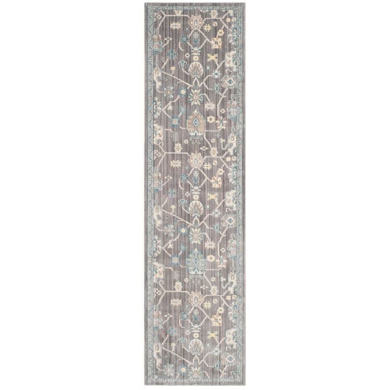 SAFAVIEH Valencia Raushan Distressed Vintage Boho Oriental Polyester Rug - 2'3" x 8' Runner - Mauve/Mauve