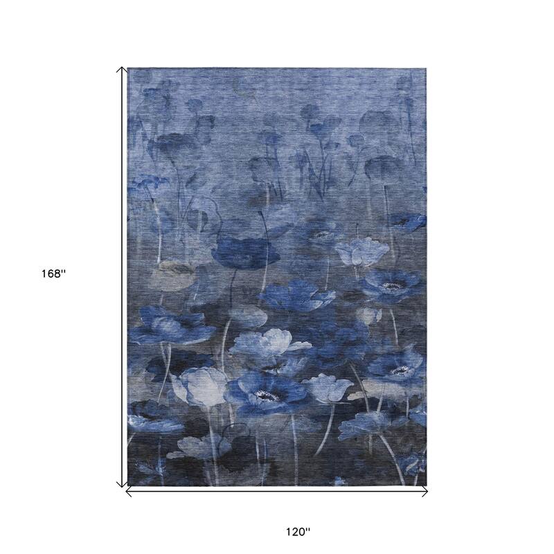 HomeRoots Floral Transitional Rectangle Outdoor Rug