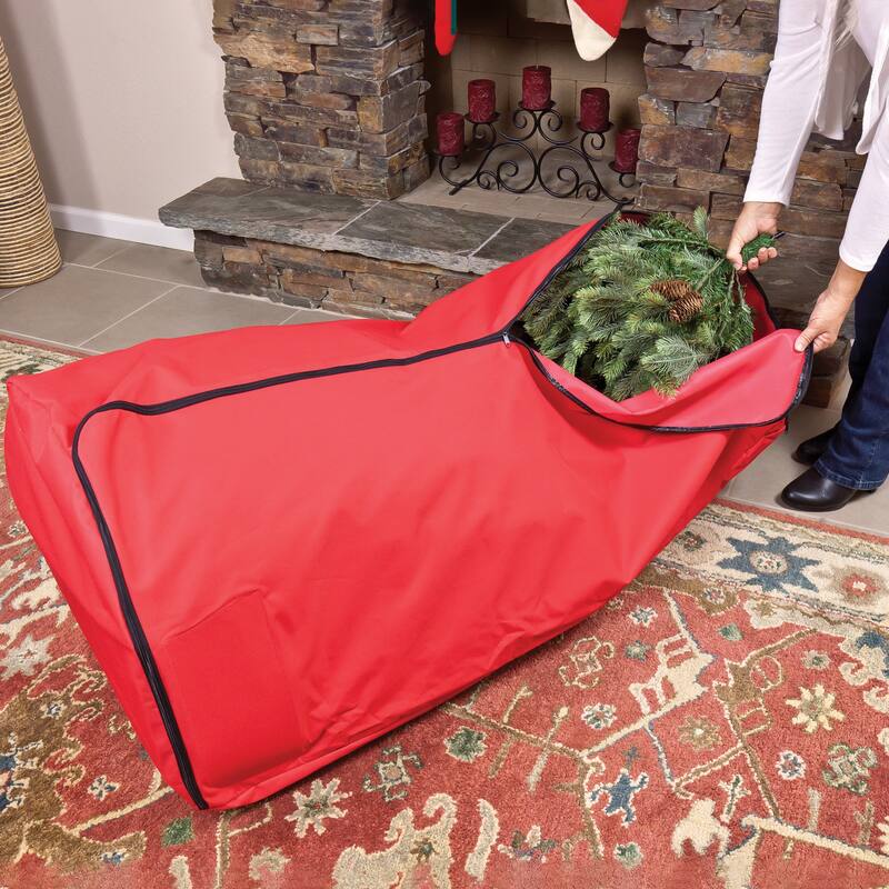 Red Rolling Christmas Tree Storage Bag for Trees