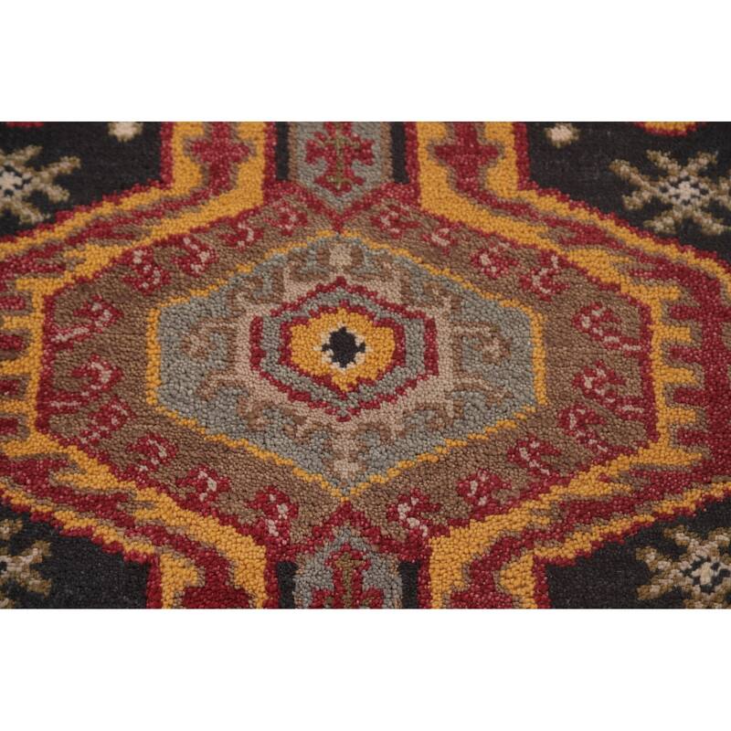 Kazak Runner Rug Hand-Knotted Wool Carpet - 2'6"x 9'8"