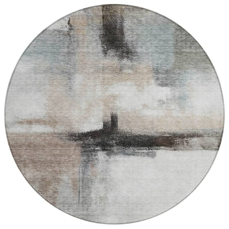 HomeRoots Abstract Transitional Rectangle Outdoor Rug