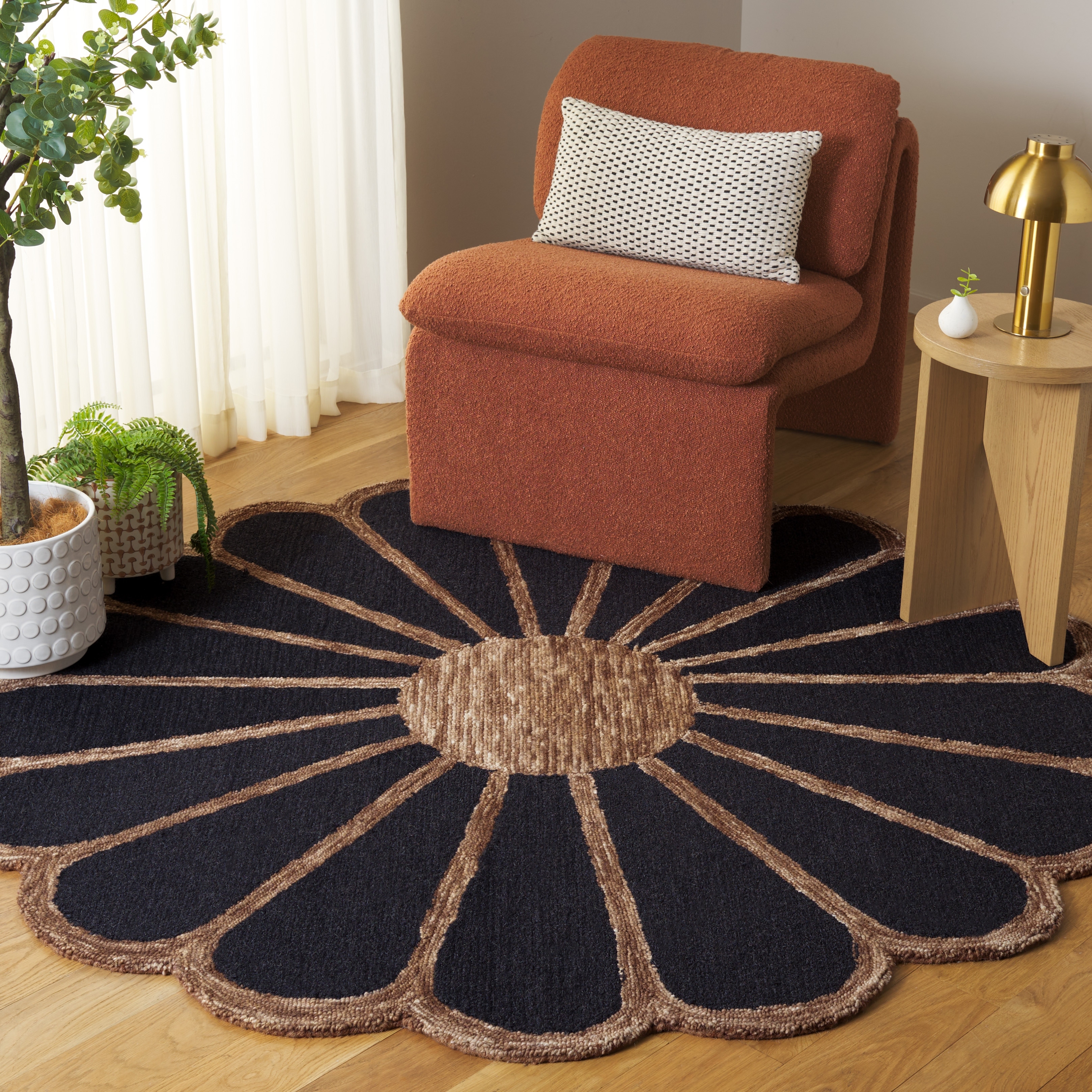 SAFAVIEH Hand-Tufted Novelty Icilia Bohemian & Eclectic Wool Rug