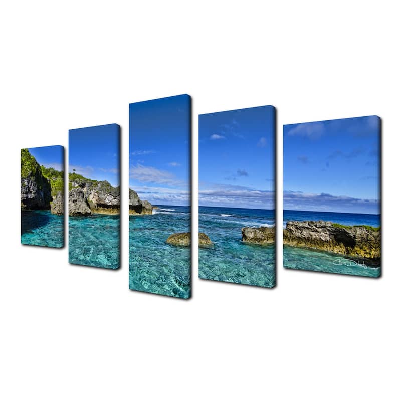 Ready2HangArt 'Grunge Pano II' 5-Piece Wrapped Canvas Wall Art Set