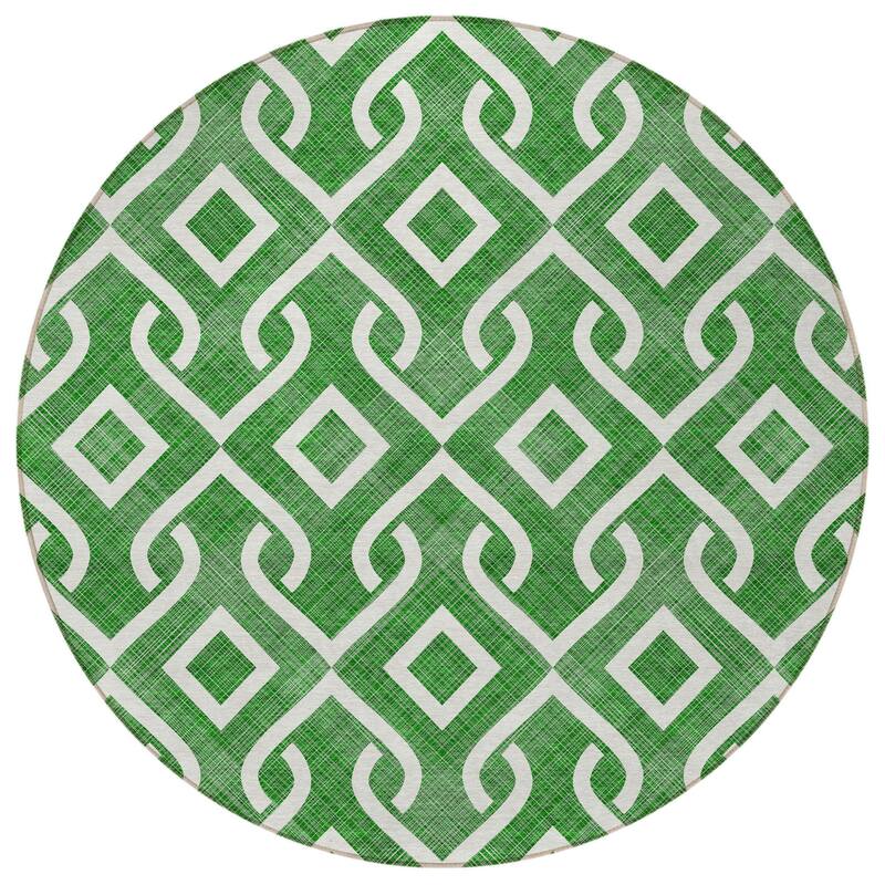 HomeRoots Geometric Transitional Rectangle Outdoor Rug