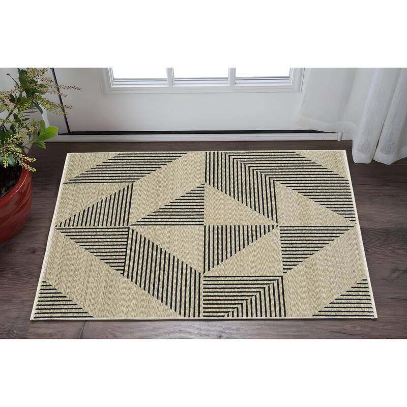 HomeRootsGeometric Modern Runner Area Rug - 60.24' X '39.37' X '0.32