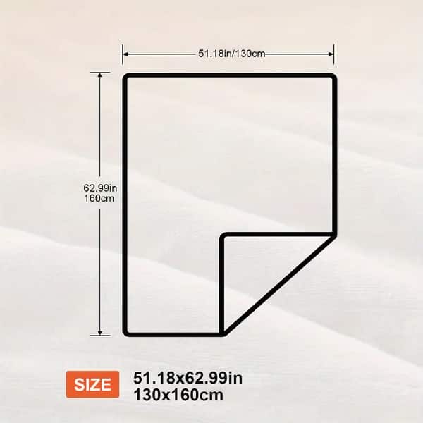 dimension image slide 2 of 3, Electric Blanket Heated Throw,Flannel Double Side Heating Blanket with 10 Heat Levels & 2/4/8 hours Auto-off