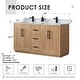 preview thumbnail 51 of 50, Anais 3Single Bathroom Vanity in Light Brown with Grain White Engineered Stone Countertop without Mirror