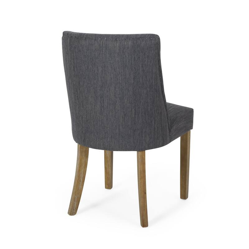 Modern 2 Piece Wooden Upholstered Dining Chair with Cushions and Backrest for Dining Room Kitchen Bedroom Living Room