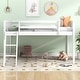 preview thumbnail 4 of 18, Twin Size Wood Low Loft Bed with Ladder